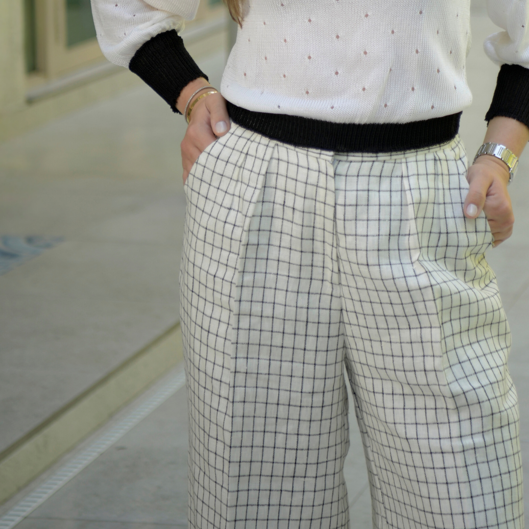 Angela Checkered - Trousers