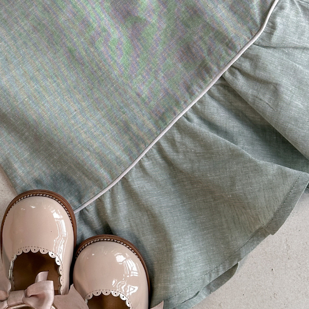 Little Miss Serenity Linen-Cotton Dress - Girl