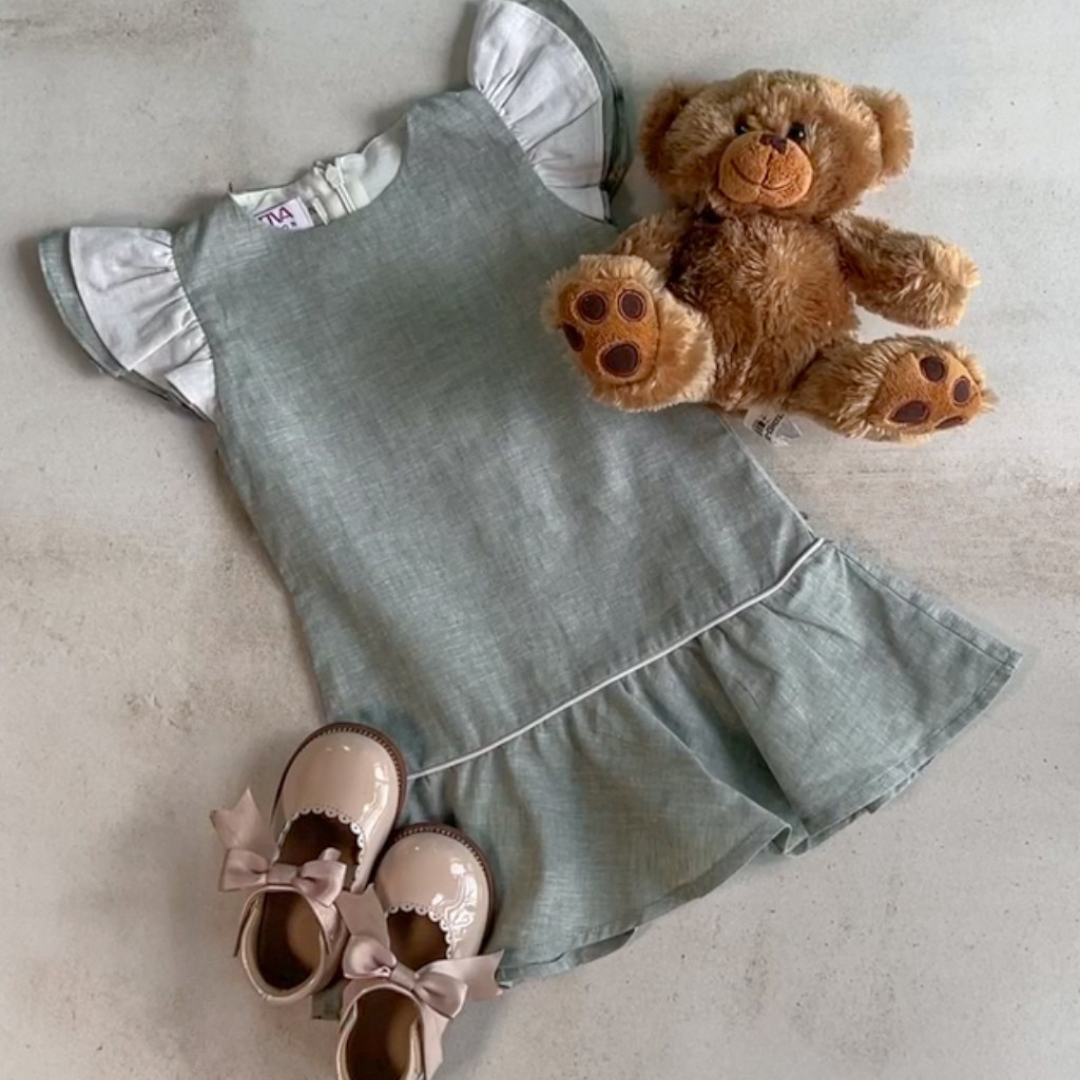 Little Miss Serenity Linen-Cotton Dress - Girl