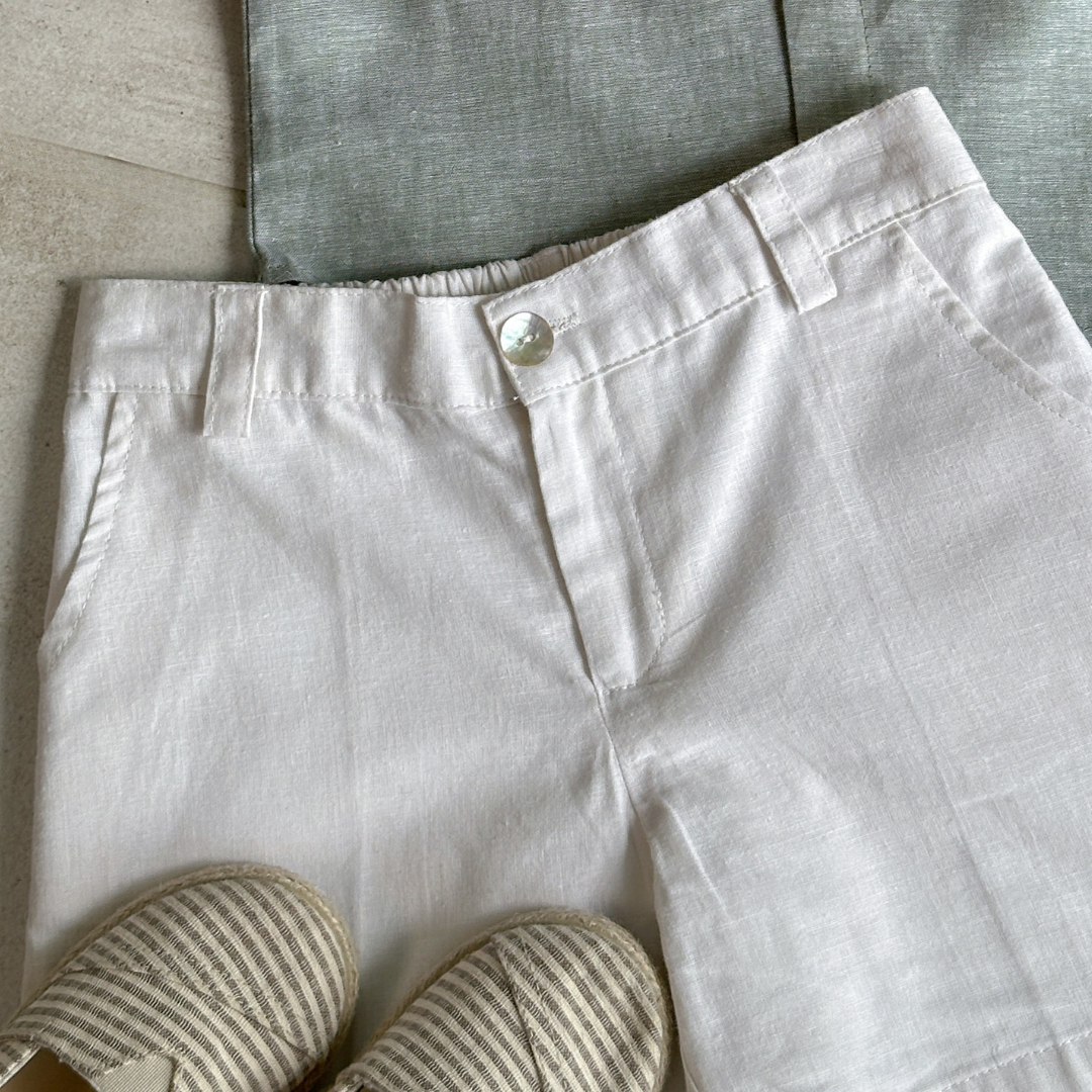 Little Mr. Serenity Linen-Cotton Short - Boy