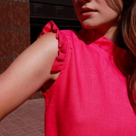 Crete Frilled Linen - Top