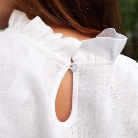 Crete Frilled Linen - Top