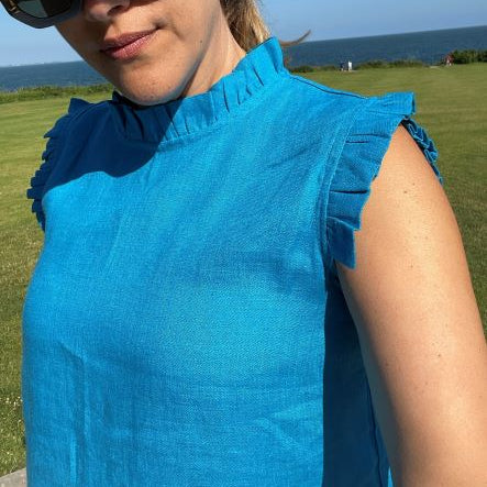 Crete Frilled Linen - Top