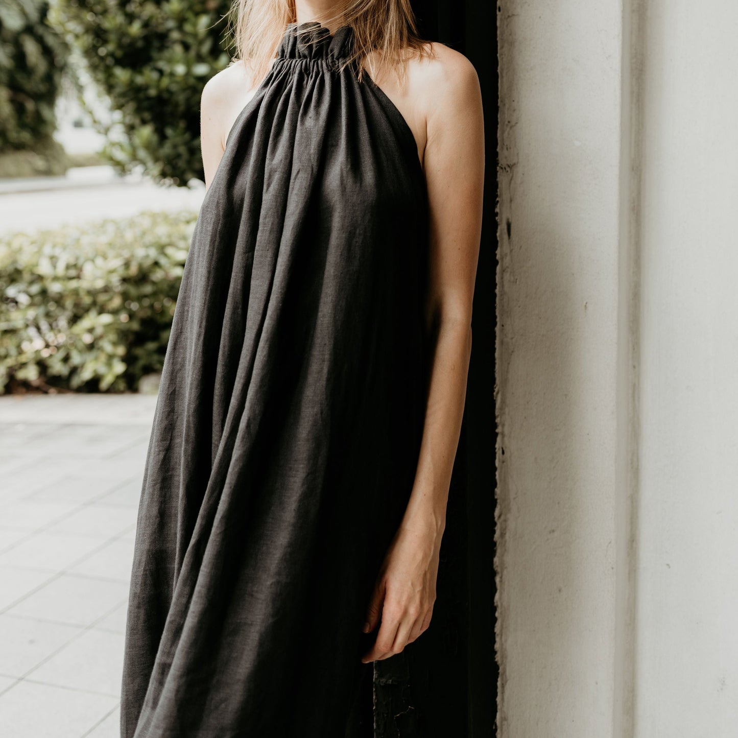 Vestido de lino Mónaco