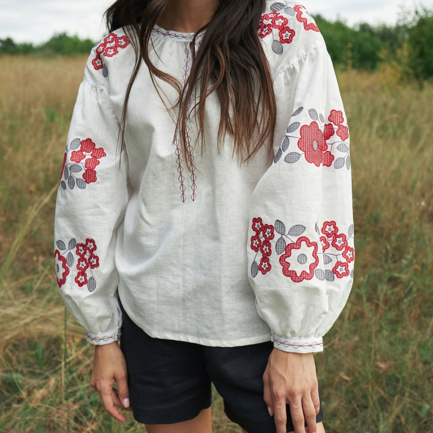 Flowers Linen - Top