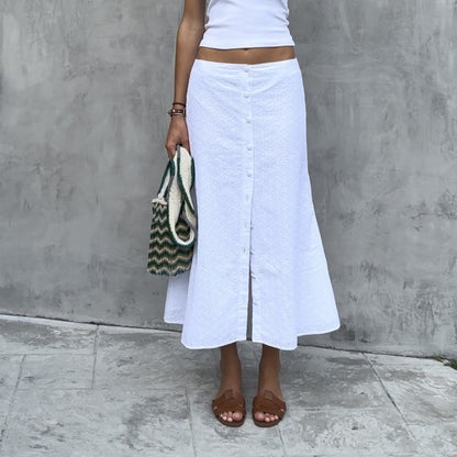 "Anna" Cotton Maxi Skirt