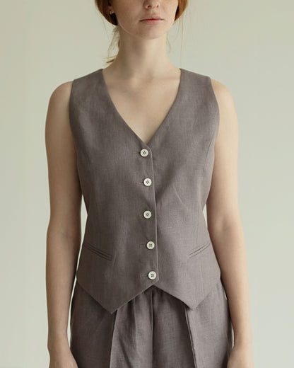 "City" linen vest