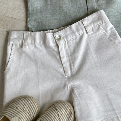Little Mr. Serenity Linen-Cotton Short - Boy
