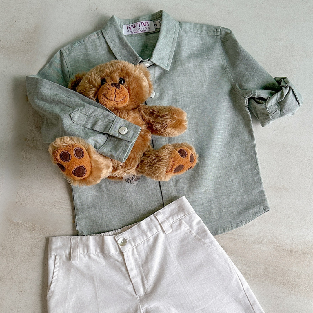 Little Mr. Serenity Linen-Cotton Shirt - Boy