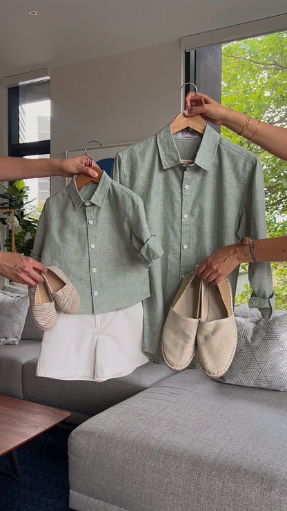 Little Mr. Serenity Linen-Cotton Shirt - Boy