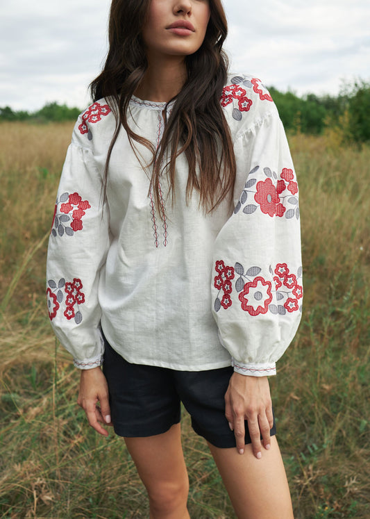 Flowers Vyshyvanky Embroidered top